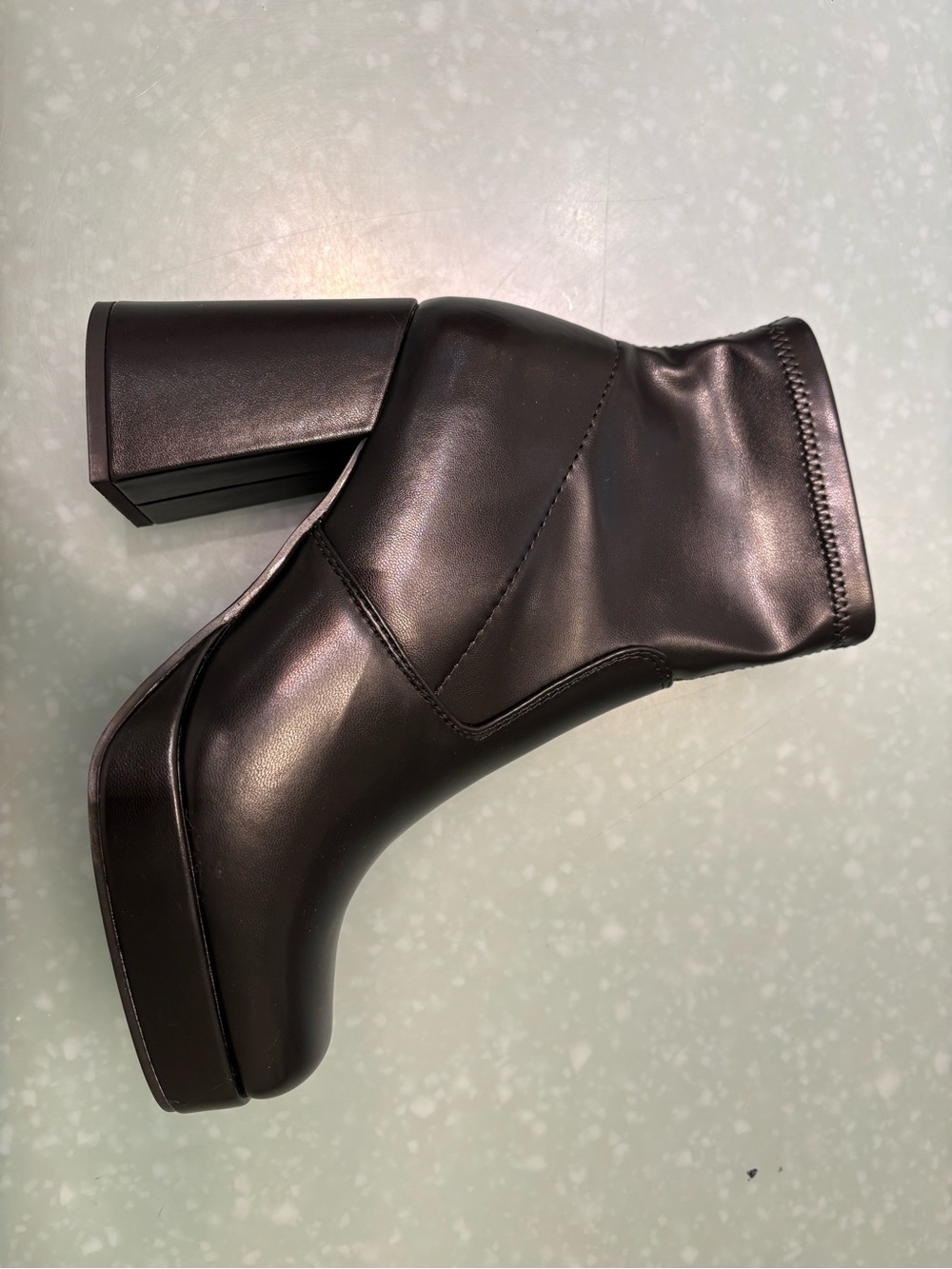 & Other Stories Black Platform Block Heel Ankle Booties
